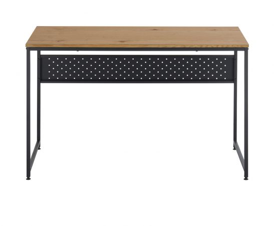 Schreibtisch Corinth in Wildeiche und schwarz Computertisch fr Homeoffice und Bro 120 x 60 cm