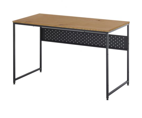 Schreibtisch Corinth in Wildeiche und schwarz Computertisch fr Homeoffice und Bro 120 x 60 cm
