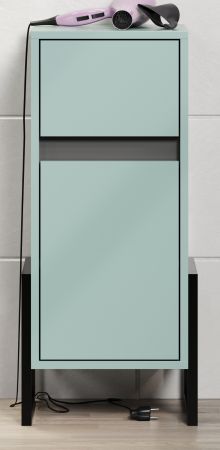 Badezimmer Kommode Matix in dusk blue und grau Badkommode 36 x 80 cm
