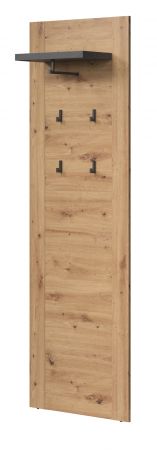 Garderobenpaneel Follow in Artisan Eiche und Matera grau Wandgarderobe 62 x 199 cm