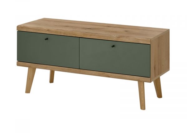 TV-Lowboard Juna in Salbei und Evoke Eiche TV Unterteil skandinavisch 107 x 50 cm