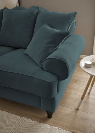 Sofa Adelina in blaugrn Landhaus Couch 2-Sitzer 170 cm