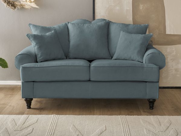 Sofa Adelina in grau Landhaus Couch 2-Sitzer 170 cm