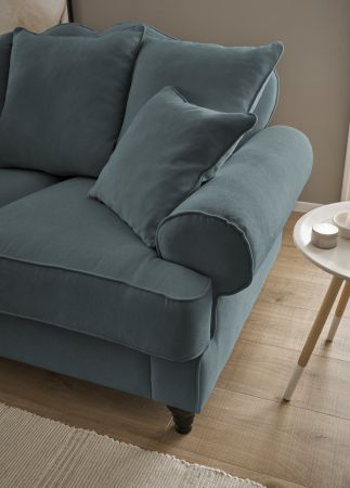 Sofa Adelina in grau Landhaus Couch 2-Sitzer 170 cm