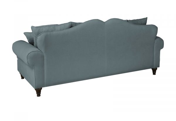 Sofa Adelina in grau Landhaus Couch 3,5-Sitzer 230 cm
