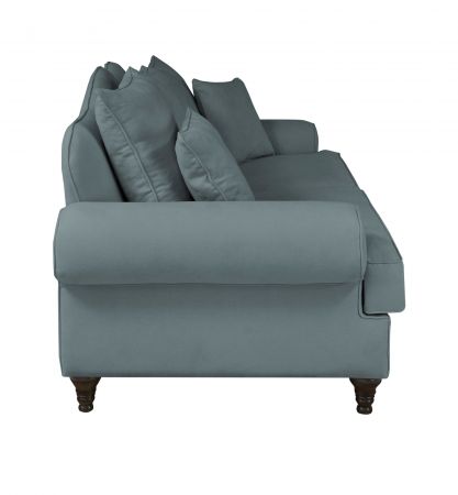 Sofa Adelina in grau Landhaus Couch 3-Sitzer 200 cm