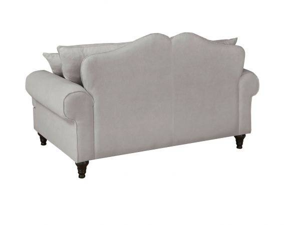 Sofa Adelina in hellgrau Landhaus Couch 2-Sitzer 170 cm