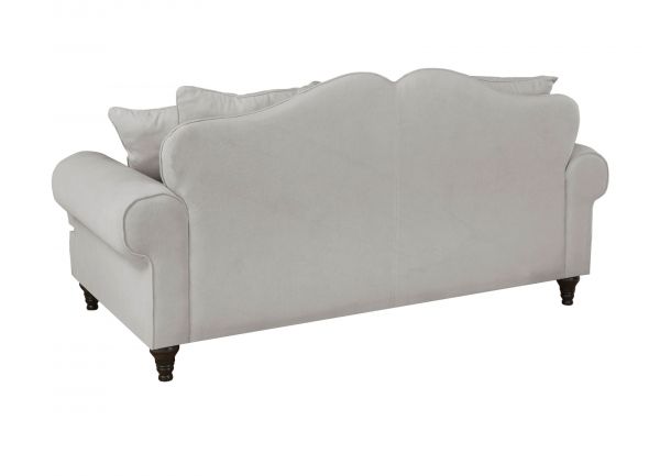 Sofa Adelina in hellgrau Landhaus Couch 3-Sitzer 200 cm
