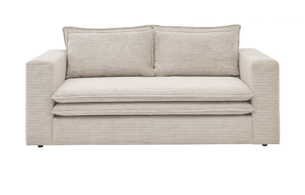 Sofa Pesaro in beige Cord Couch 2-Sitzer 180 cm