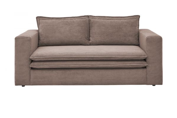 Sofa Pesaro in braun Cord Couch 2-Sitzer 180 cm
