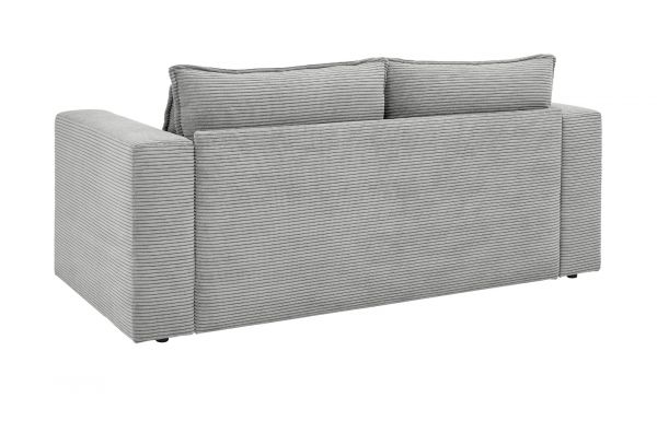 Sofa Pesaro in hellgrau Cord Couch 2-Sitzer 180 cm