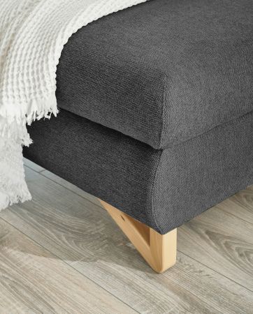 Ecksofa Skalm in grau Struktur-Stoff Wohnzimmer Sofa