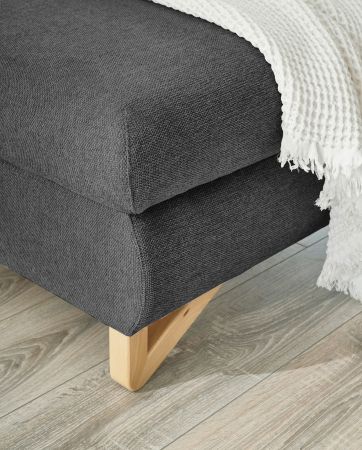 Ecksofa Skalm in grau Struktur-Stoff Wohnzimmer Sofa