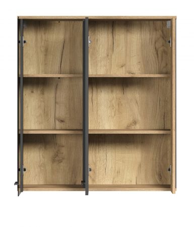 Hngevitrine Esteban in grau und Evoke Eiche Vitrine hngend 90 x 99 cm