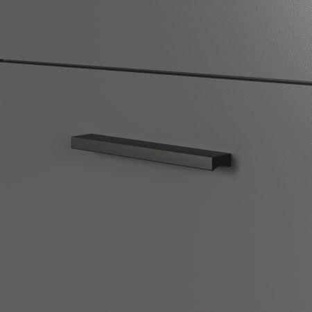 Highboard Esteban in grau und Evoke Eiche Vitrine 90 x 132 cm