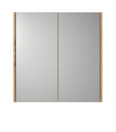 Badezimmer Spiegelschrank Touch in Artisan Eiche Badschrank 2-trig 69 x 70 cm