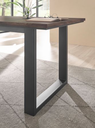 Esszimmer Set Piano in Thermo Eiche und grau Speisezimmer 4-teilig mit Soft-Close