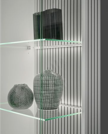 Wohnwand Merced in wei matt Wohnkombination 4-teilig 320 x 180 cm