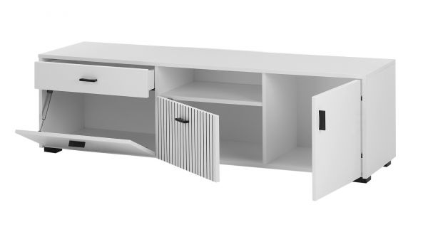 Wohnwand Merced in wei matt Wohnkombination 4-teilig 320 x 180 cm