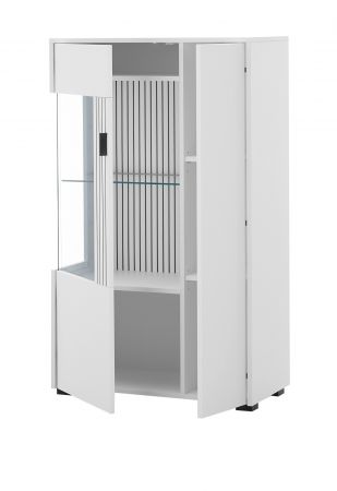 Wohnwand Merced in wei matt Wohnkombination 4-teilig 320 x 180 cm