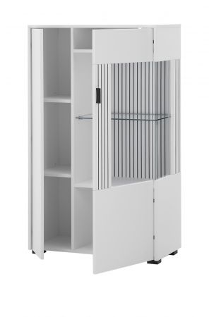 Wohnwand Merced in wei matt Wohnkombination 5-teilig 328 x 180 cm