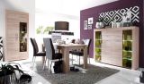 Wohnzimmer: Highboard Boom Sonoma Eiche sgerau, hell (160x137 cm) inkl. LED-Beleuchtung