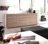 Wohnzimmer: Sideboard Boom Sonoma Eiche hell, sgerau (176x79 cm)