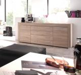 Wohnzimmer: Sideboard Boom Sonoma Eiche hell, sgerau (176x79 cm)