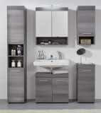 Badezimmer Spiegelschrank Runner in Sardegna grau Rauchsilber Badschrank 2-trig 58 x 75 cm