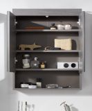 Badezimmer Spiegelschrank Runner in Sardegna grau Rauchsilber Badschrank 2-trig 58 x 75 cm