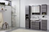 Badmbel Set 4-teilig Runner in Sardegna grau Rauchsilber Badkombination mit 2 x Hochschrank 148 x 190 cm