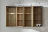 Badezimmer: Spiegelschrank Bay Eiche Riviera, Beton grau (125x70 cm)