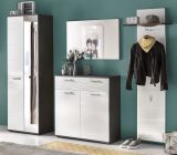 Garderobenspiegel Flur Wandspiegel grau 91 x 60 cm Smart