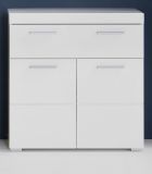 Badezimmer Kommode Amanda in wei� Hochglanz Badschrank 73 x 79 cm