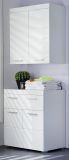 Badezimmer Kommode Amanda in wei� Hochglanz Badschrank 73 x 79 cm