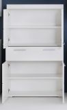 Badezimmer Midischrank Amanda in wei� Hochglanz Badschrank 73 x 132 cm