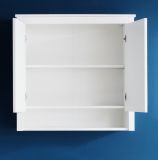 Badezimmer Spiegelschrank Ole in wei Landhaus inkl. LED Badschrank 2-trig 81 x 80 cm