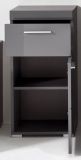 Badezimmer Unterschrank Amanda in grau Hochglanz 37 x 79 cm