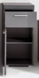 Badezimmer Unterschrank Amanda in grau Hochglanz 37 x 79 cm