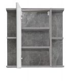Badezimmer Spiegelschrank Nano in Stone Design grau Badmbel 60 x 62 cm