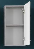 Bad Hngeschrank Nano in wei Hochglanz und Stone Design grau Badschrank 32 x 61 cm