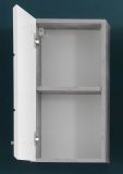 Bad Hngeschrank Nano in wei Hochglanz und Stone Design grau Badschrank 32 x 61 cm
