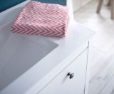 Badezimmer Waschbeckenunterschrank Ole in wei inkl. Waschbecken Badschrank im Landhausstil 61 x 82 cm