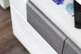 TV-Lowboard Tokyo Hochglanz wei und Sardegna grau 153 x 43 cm TV-Unterteil