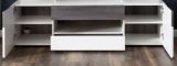 TV-Lowboard Tokyo Hochglanz wei und Sardegna grau 153 x 43 cm TV-Unterteil