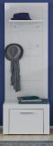Wandgarderobe Garderobenpaneel Kito in Hochglanz wei Flurgarderobe 53 x 155 cm