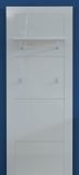 Wandgarderobe Garderobenpaneel Kito in Hochglanz wei Flurgarderobe 53 x 155 cm