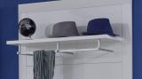 Wandgarderobe Garderobenpaneel Kito in Hochglanz wei Flurgarderobe 93 x 84 cm