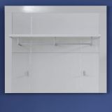 Wandgarderobe Garderobenpaneel Kito in Hochglanz wei Flurgarderobe 93 x 84 cm