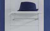 Wandgarderobe Garderobenpaneel Kito in Hochglanz wei Flurgarderobe 53 x 193 cm